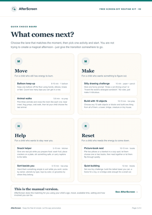 Quick Choice Board — page 2