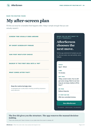 My after-screen plan — page 4